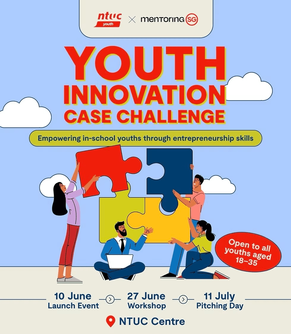 Design Thinking Workshop by NextBigThing @NTUC Youth Innovation Challenge poster