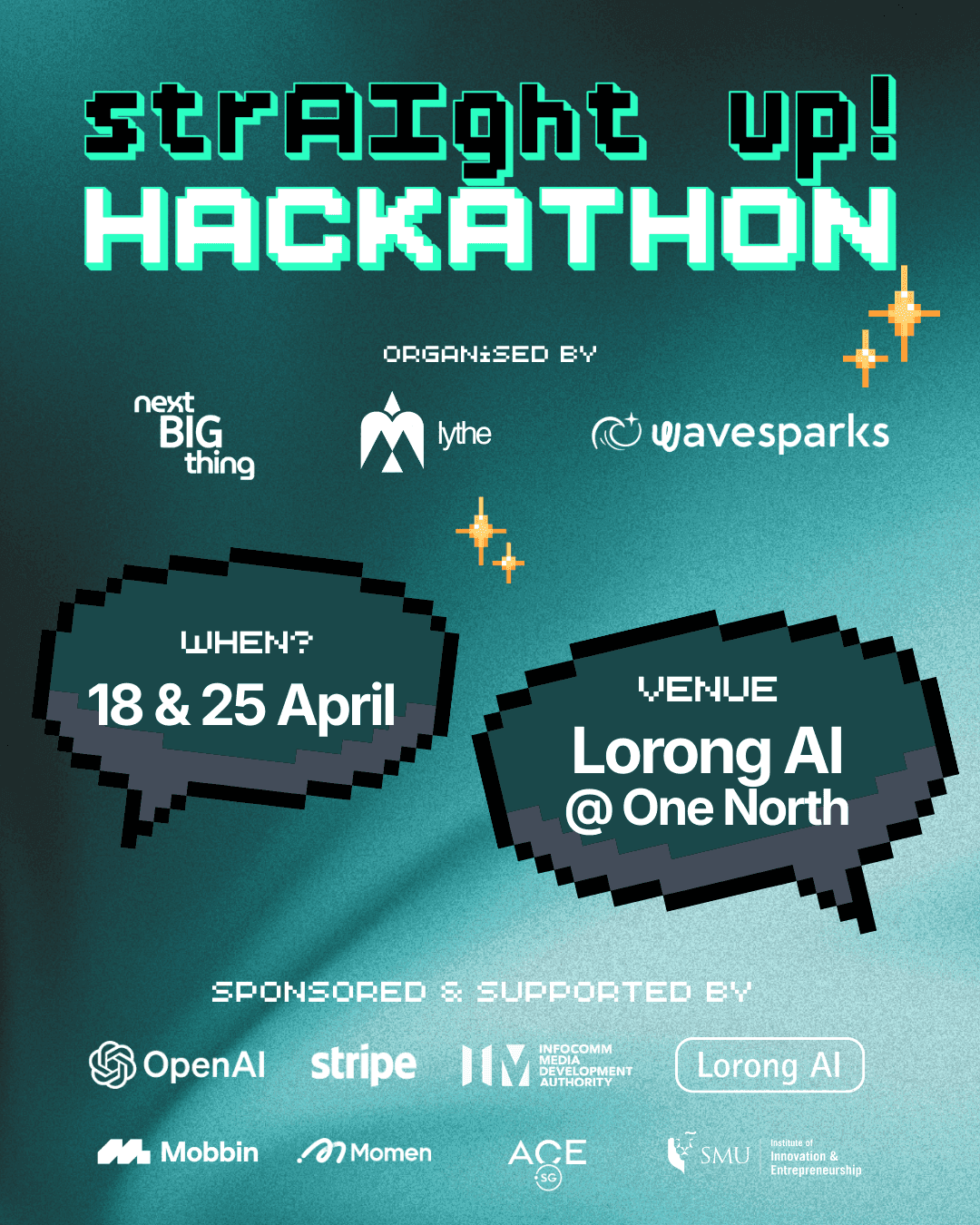 strAIght up! Youth Hackathon poster